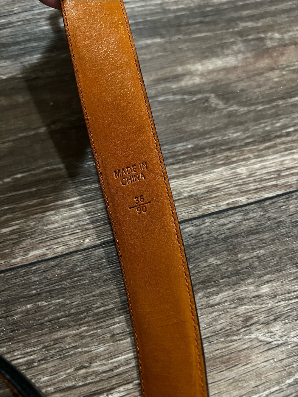 POLO RALPH LAUREN Classic Black Leather Men's Belt with Brass Buckle size 90/36 - Picture 3 of 6